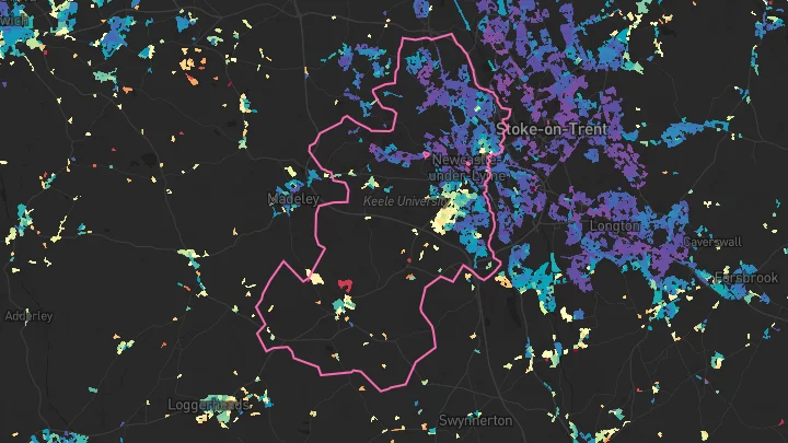 House price heatmap showing property values across Newcastle