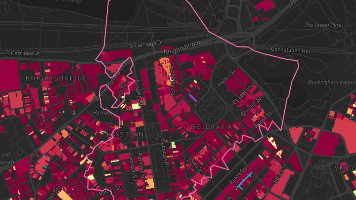 House price heatmap showing property values across College Hill