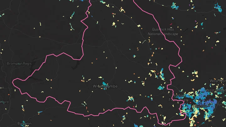 House price heatmap showing property values across Cotford St Luke