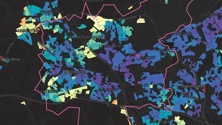 House price heatmap showing property values across Wellington