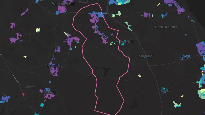House price heatmap showing property values across Wingate