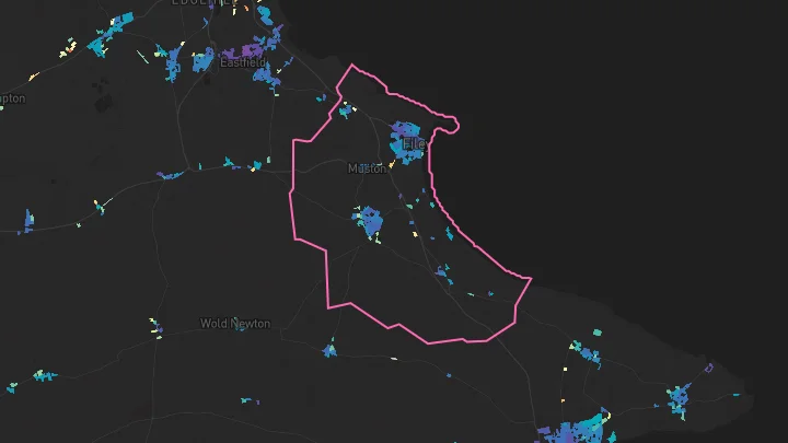House price heatmap showing property values across Hunmanby