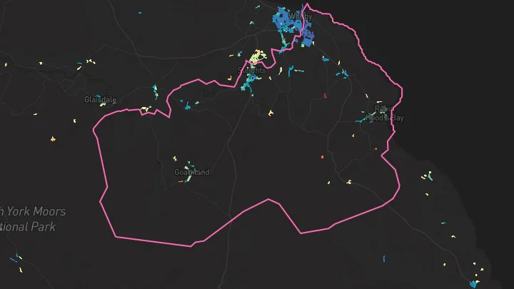 House price heatmap showing property values across Sleights
