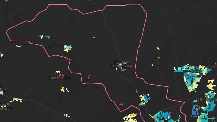 House price heatmap showing property values across York