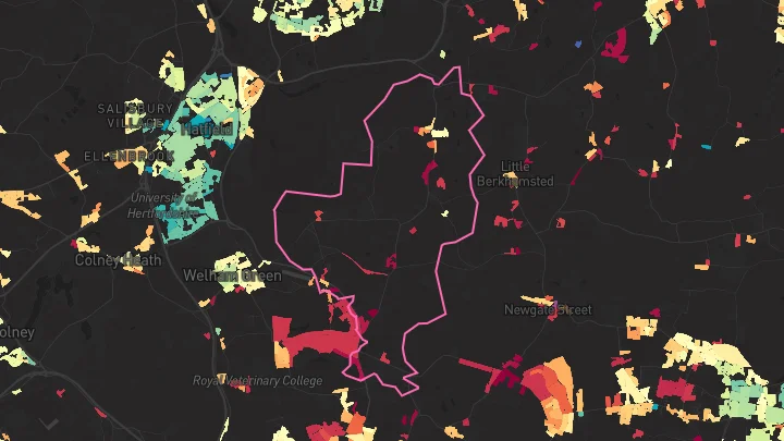 House price heatmap showing property values across Essendon