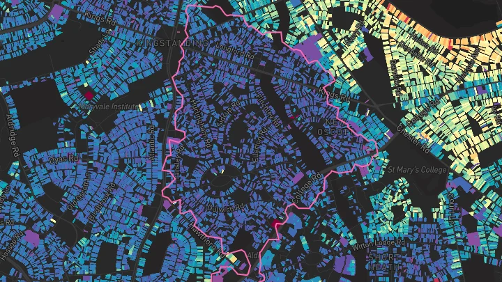 House price heatmap showing property values across Birmingham