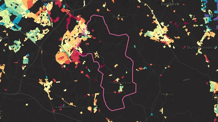 House price heatmap showing property values across Knowle