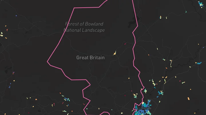 House price heatmap showing property values across Waddington