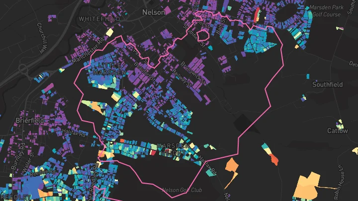 House price heatmap showing property values across Nelson