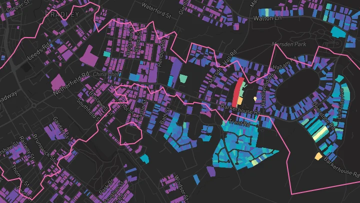 House price heatmap showing property values across Nelson