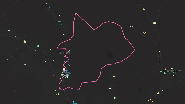 House price heatmap showing property values across Settle
