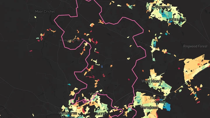 House price heatmap showing property values across Holt