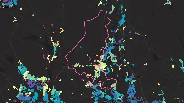House price heatmap showing property values across Greenmount