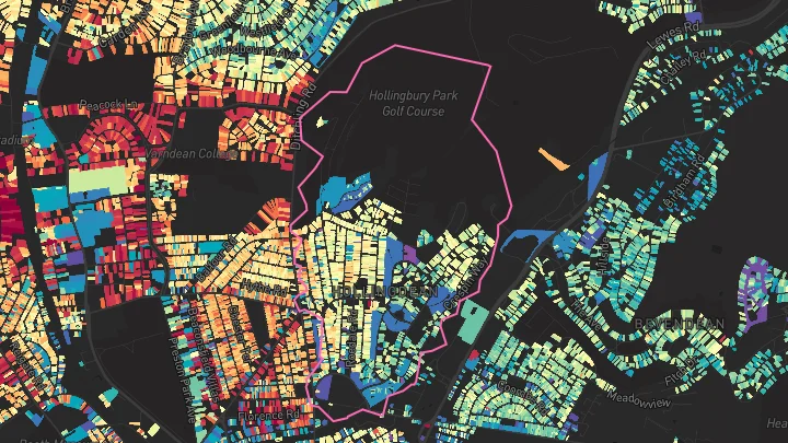 House price heatmap showing property values across Brighton