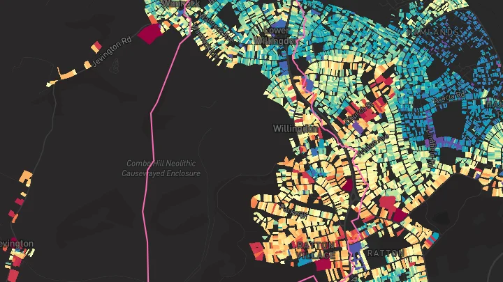 House price heatmap showing property values across Eastbourne