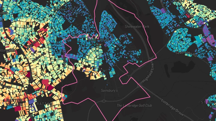 House price heatmap showing property values across Eastbourne