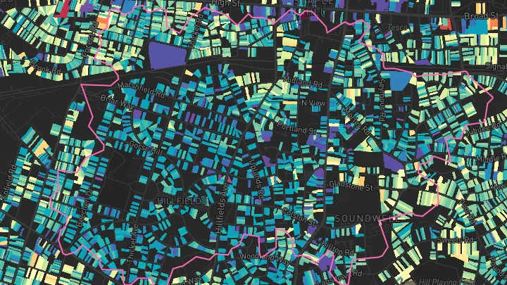 House price heatmap showing property values across Bristol