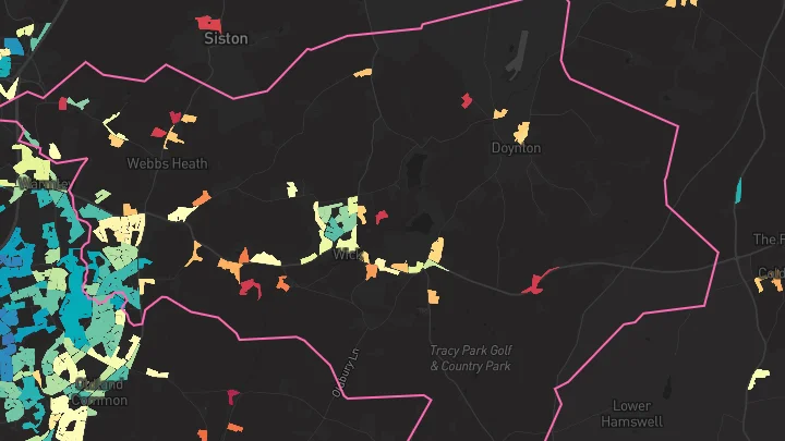 House price heatmap showing property values across Wick