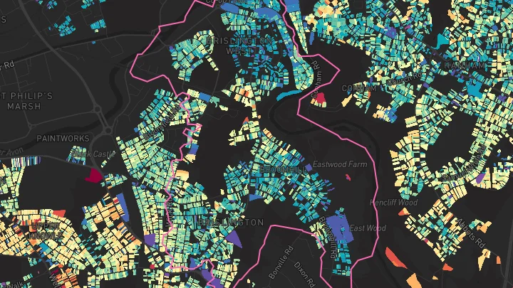 House price heatmap showing property values across St Annes Park