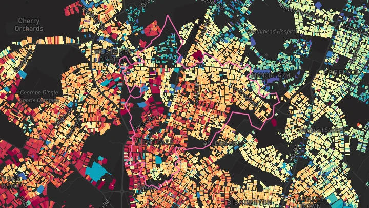 House price heatmap showing property values across Bristol