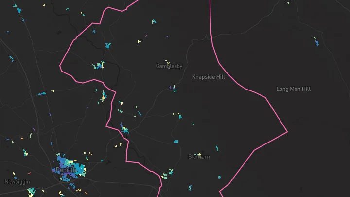 House price heatmap showing property values across Lazonby
