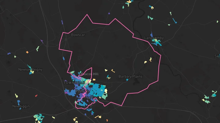 House price heatmap showing property values across Penrith