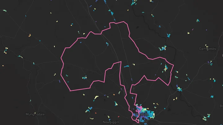 House price heatmap showing property values across Penrith
