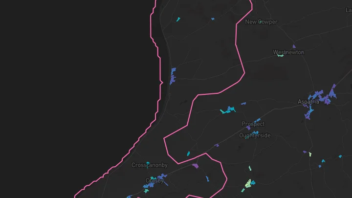 House price heatmap showing property values across Maryport