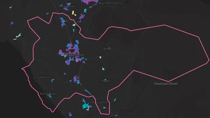 House price heatmap showing property values across Egremont