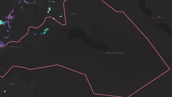 House price heatmap showing property values across Cleator