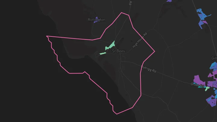 House price heatmap showing property values across St Bees