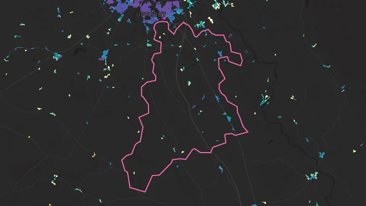 House price heatmap showing property values across Cotehill