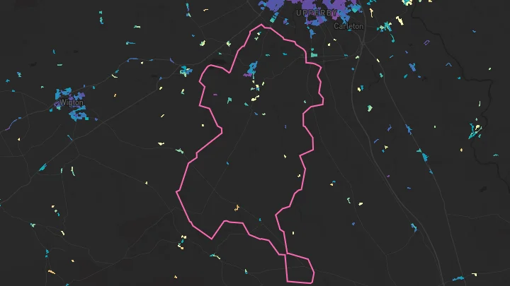 House price heatmap showing property values across Dalston