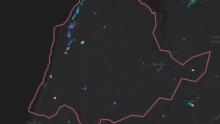 House price heatmap showing property values across Silloth