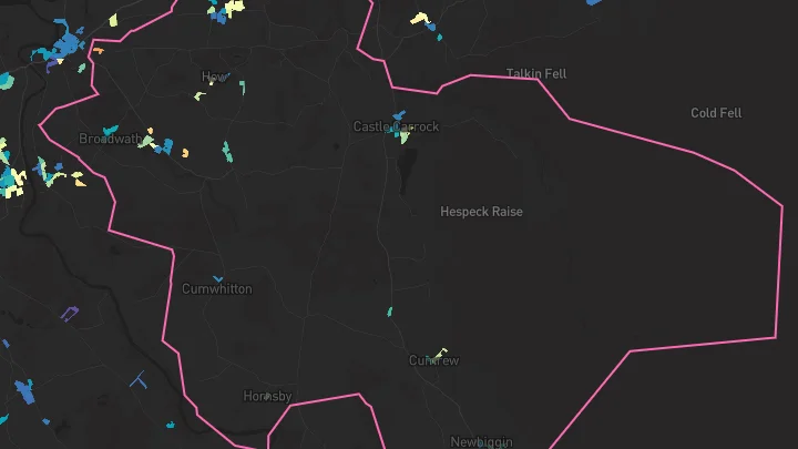 House price heatmap showing property values across Heads Nook