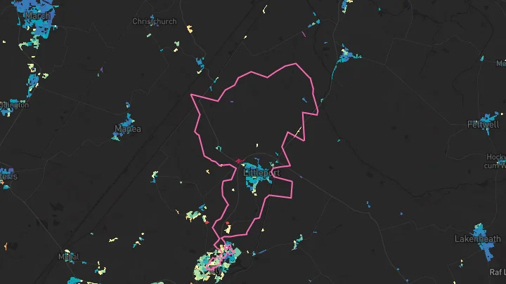 House price heatmap showing property values across Littleport