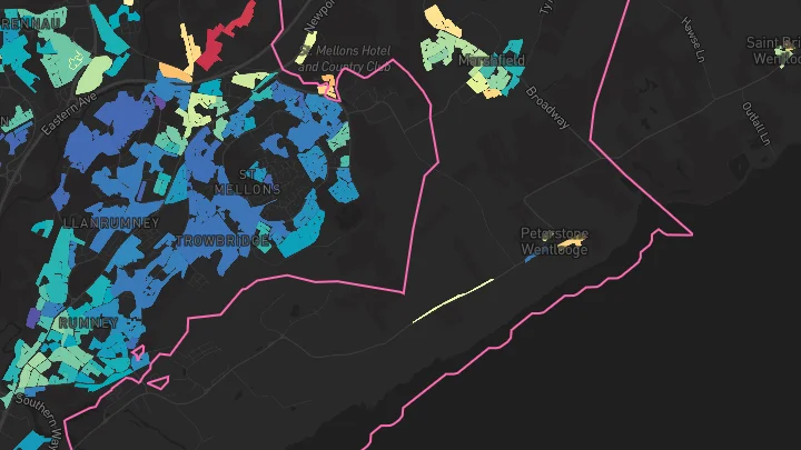House price heatmap showing property values across Marshfield