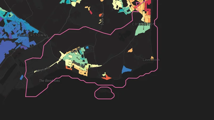 House price heatmap showing property values across Sully