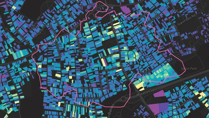 House price heatmap showing property values across Wirral