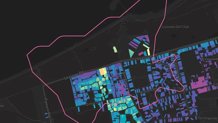 House price heatmap showing property values across Wirral
