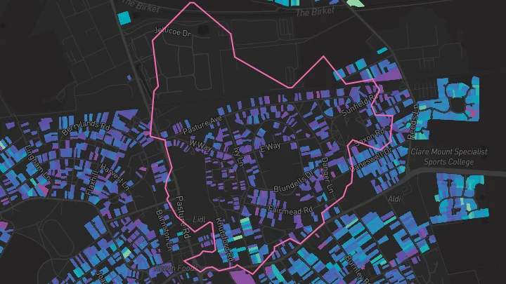 House price heatmap showing property values across Wirral