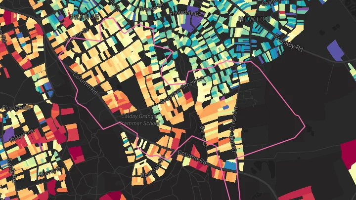 House price heatmap showing property values across Wirral