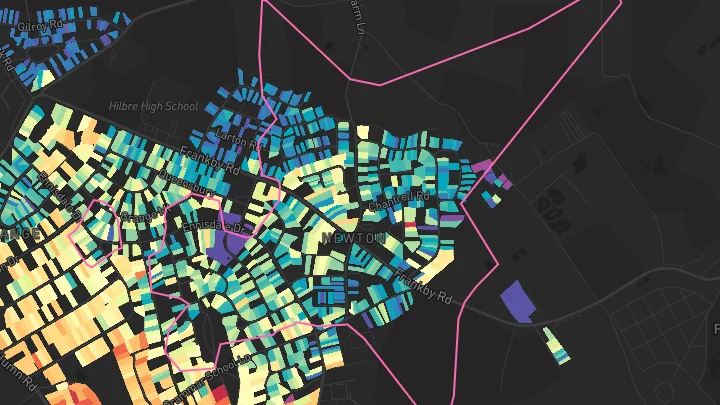 House price heatmap showing property values across Wirral