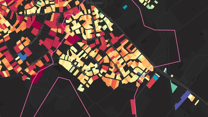 House price heatmap showing property values across Wirral