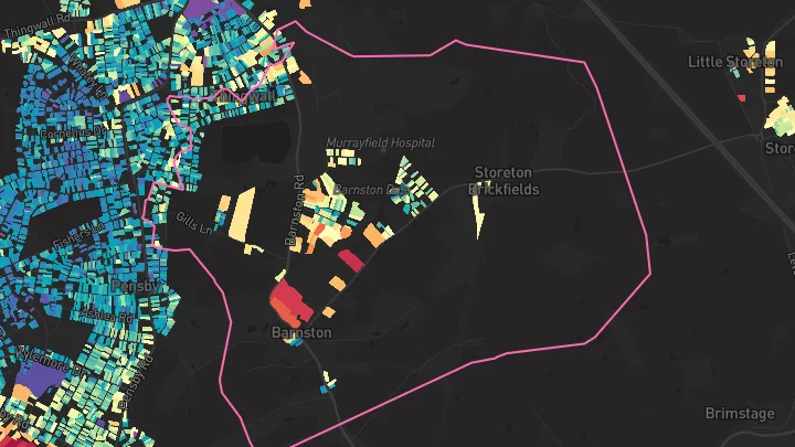 House price heatmap showing property values across Wirral