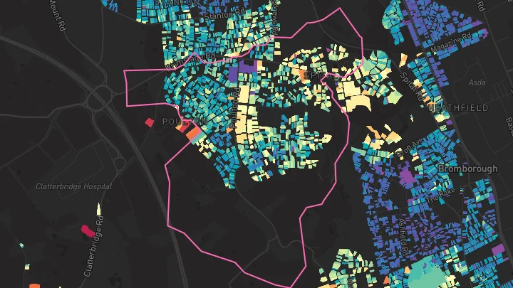 House price heatmap showing property values across Wirral