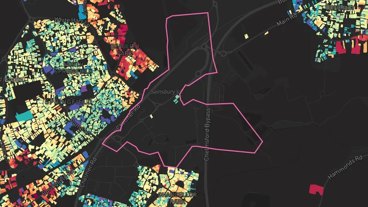 House price heatmap showing property values across Springfield