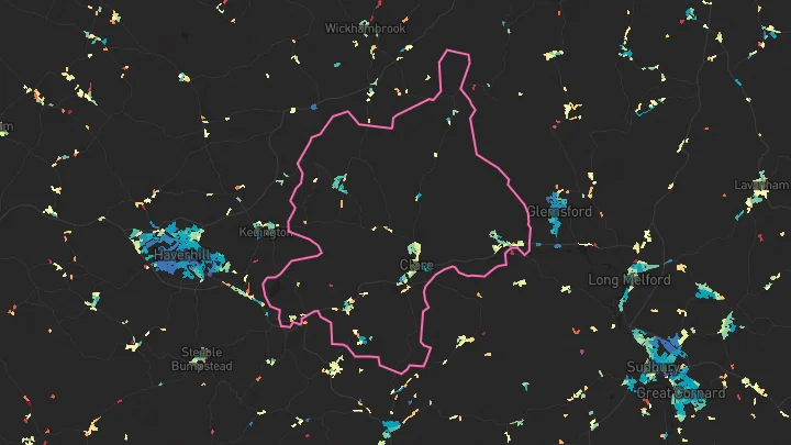 House price heatmap showing property values across Clare