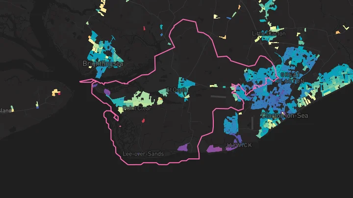 House price heatmap showing property values across St Osyth