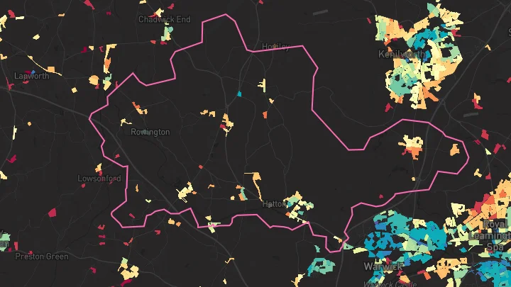 House price heatmap showing property values across Hatton Park